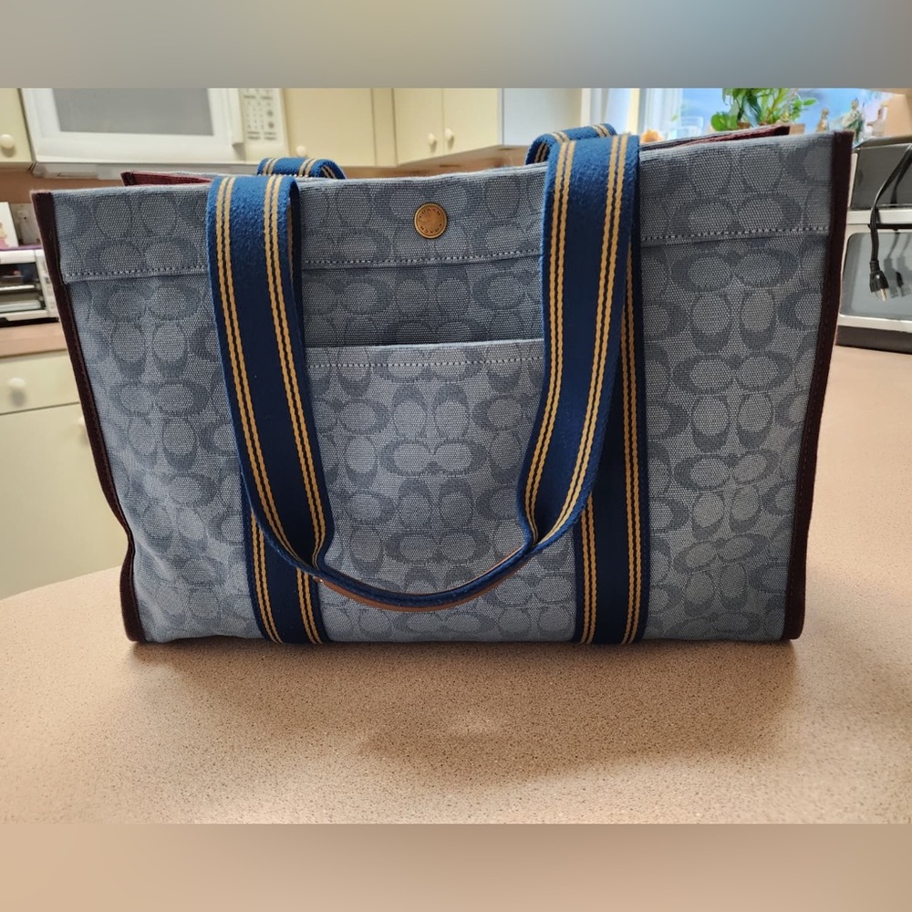 Coach Blue and Gold Purse